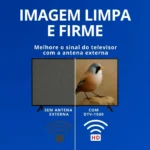 Antena Digital Externa 2 em 1 DTV-1500 HDTV UHF/VHF c/ Suporte e Cabo - Imagem 4