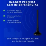 Antena Digital Interna HDTV Aquário DTV-100P  TV Digital Full HD  Alto Alcance  Fácil Instalação - Imagem 2