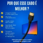 Cabo HDMI 2.0 4K – 1m / 2m / 3m – Alta Velocidade 18Gbps, 19 Pinos – TV, Monitor, PC, Xbox, PS4/PS5 – 3 Metros - Imagem 3