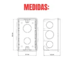 Caixa de Luz 4x2 Embutida Para Tomadas, Interruptores e Fios - Betel Preto 20 UNI - Imagem 6