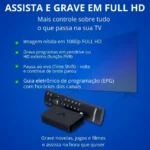 Conversor Digital Full HD Aquário c/ Controle Remoto HDMI/AV – Canais Abertos na TV - Imagem 2