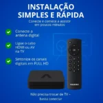 Conversor Digital Full HD Aquário c/ Controle Remoto HDMI/AV – Canais Abertos na TV - Imagem 4