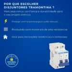 Disjuntor Tramontina TDJ 1P 2P 10A a 63A – Proteção e Qualidade ⚡ – BIPOLAR 20A - Imagem 2