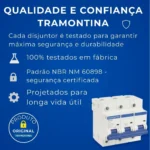 Disjuntor Tramontina TDJ 1P 2P 10A a 63A – Proteção e Qualidade ⚡ – BIPOLAR 20A - Imagem 3