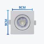 KIT 10 LUMINARIA LED(SPOT) 4W 3000K E 6500K QUADRADO EMBUTIDO G-LIGHT(PRIMEIRA LINHA) – 6500K - Imagem 2