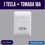 Monte seu Kit Tramontina Aria 4x2 – Tomadas e Interruptores – 1 Tecla + Tomada 10A