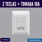 Monte seu Kit Tramontina Aria 4x2 – Tomadas e Interruptores – 2 Teclas + Tomada 10A