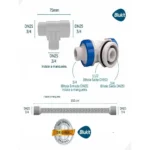 Válvula Para Caixa Dágua Duchão Blukit Dupla Função Pressão - Imagem 3
